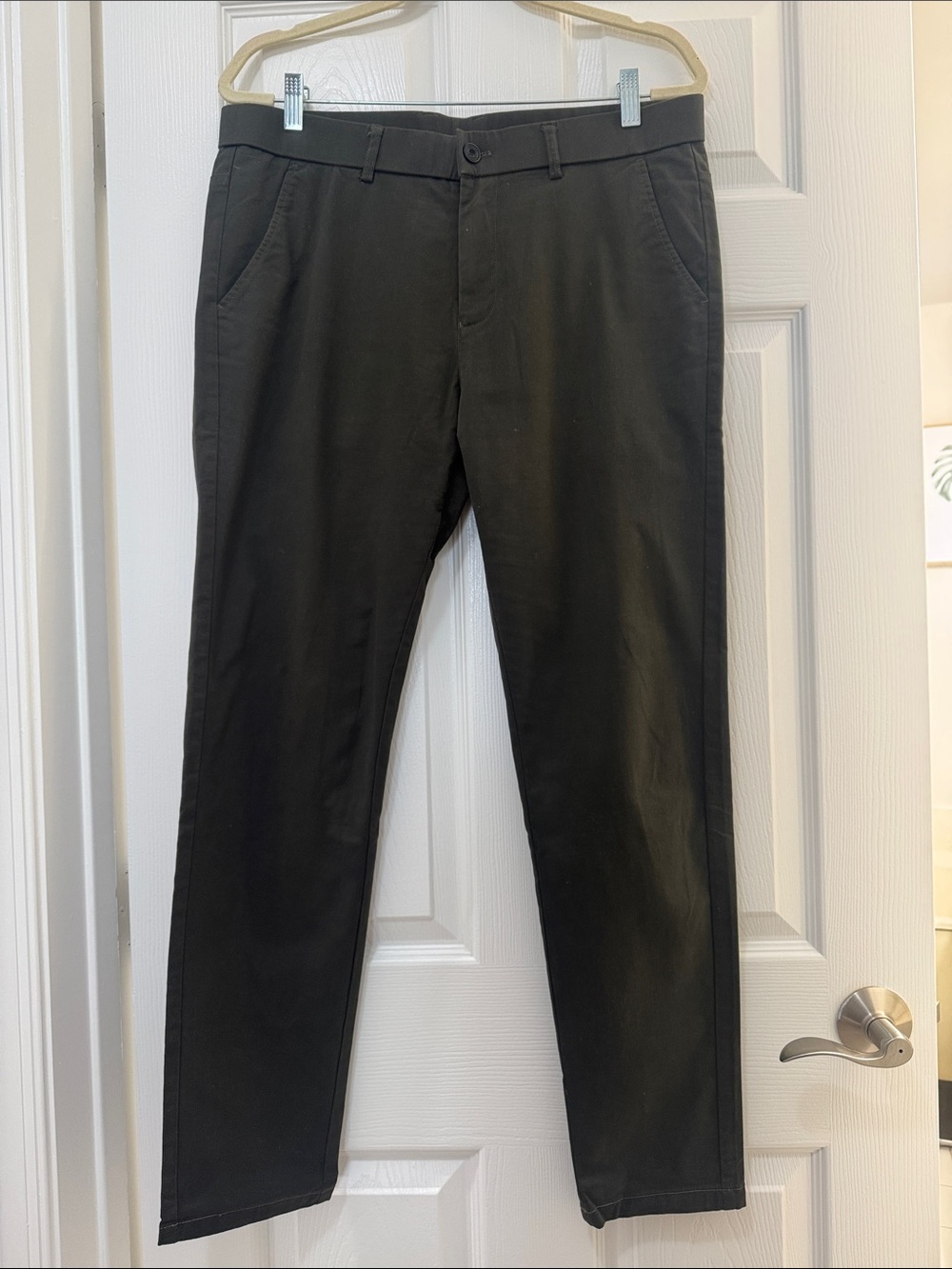 Men's Straight Chino Pants - Dark Green